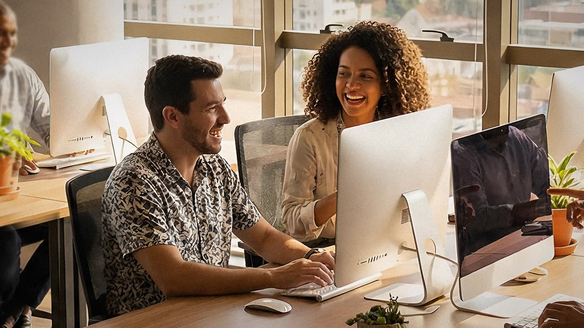 Pessoas trabalhando em escritório