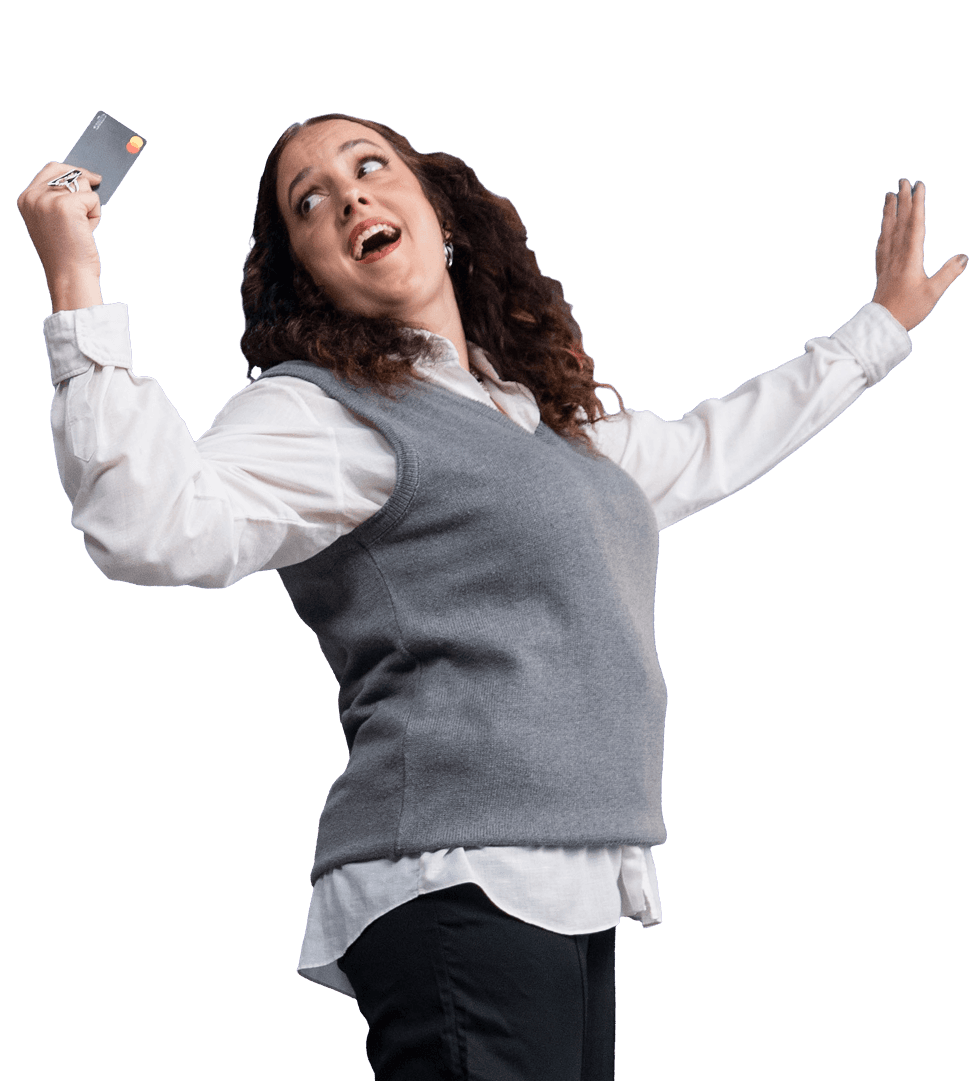 Colaboradora Swile comemorando